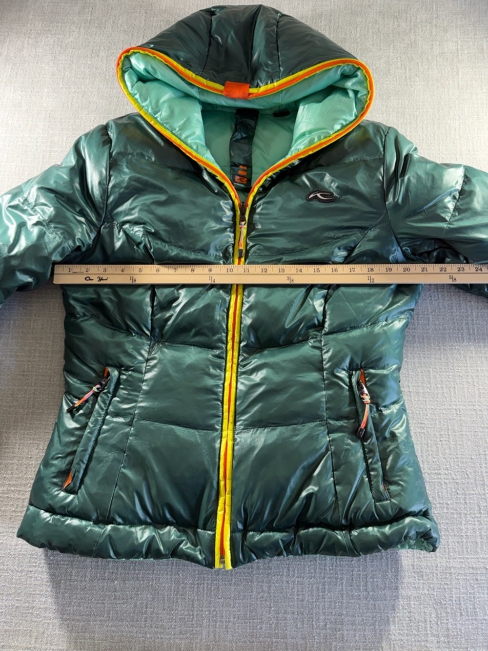 KJUS "Nahla" down filled shiny luxury goose down reversible puffer ski jacket XL - Picture 4 of 14